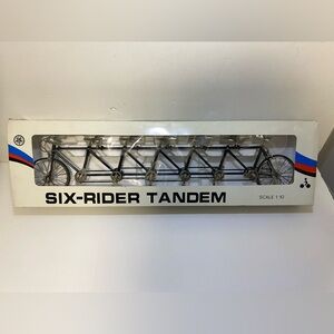 Six-Rider Tandem Die Cast Model Bicycle Blue Scale 1:10